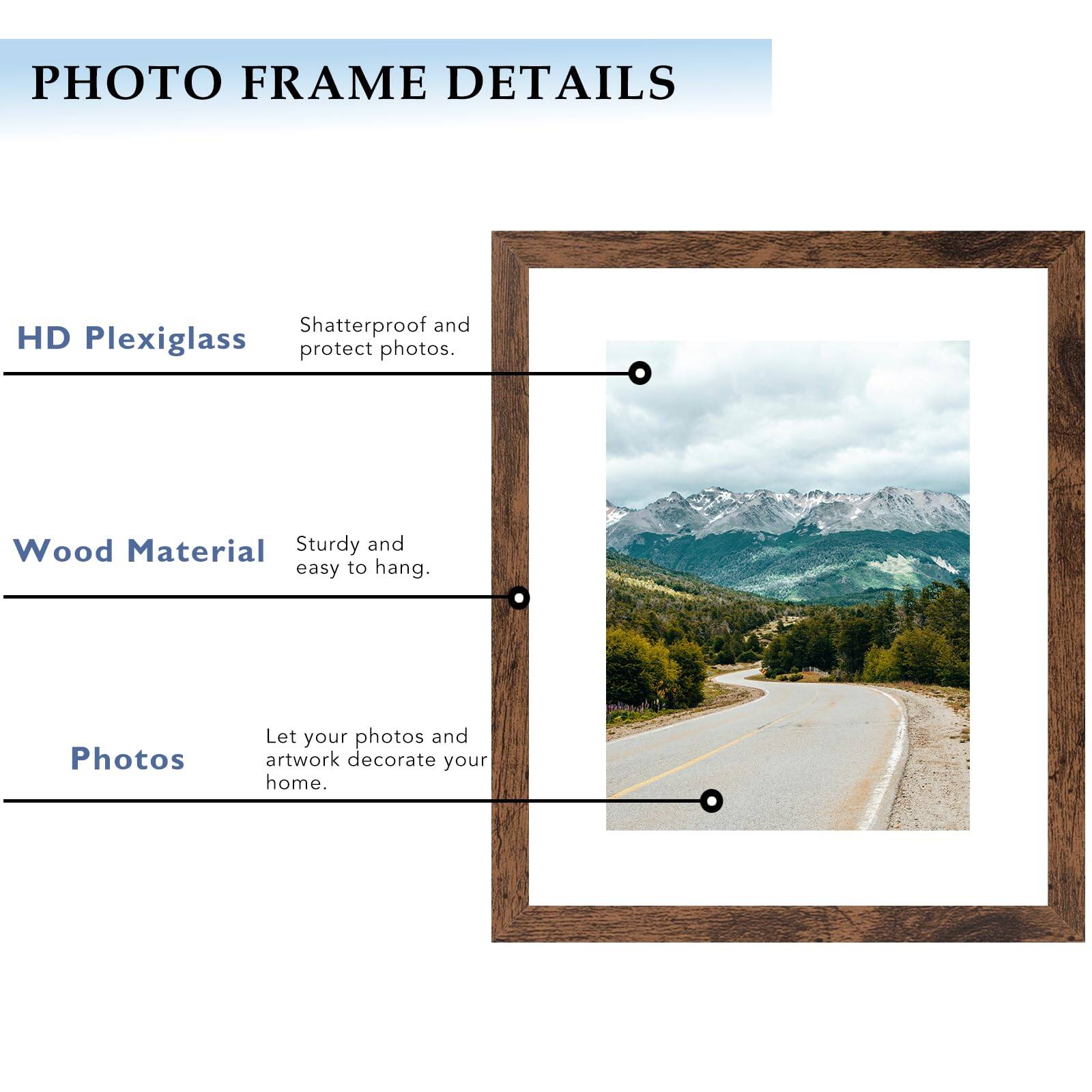 PHOTO FRAME DETAILS

- HD Plexiglass: Shatterproof and protect photos.
- Wood Material: Sturdy and easy to hang.
- Photos: Let your photos and artwork decorate your home.
