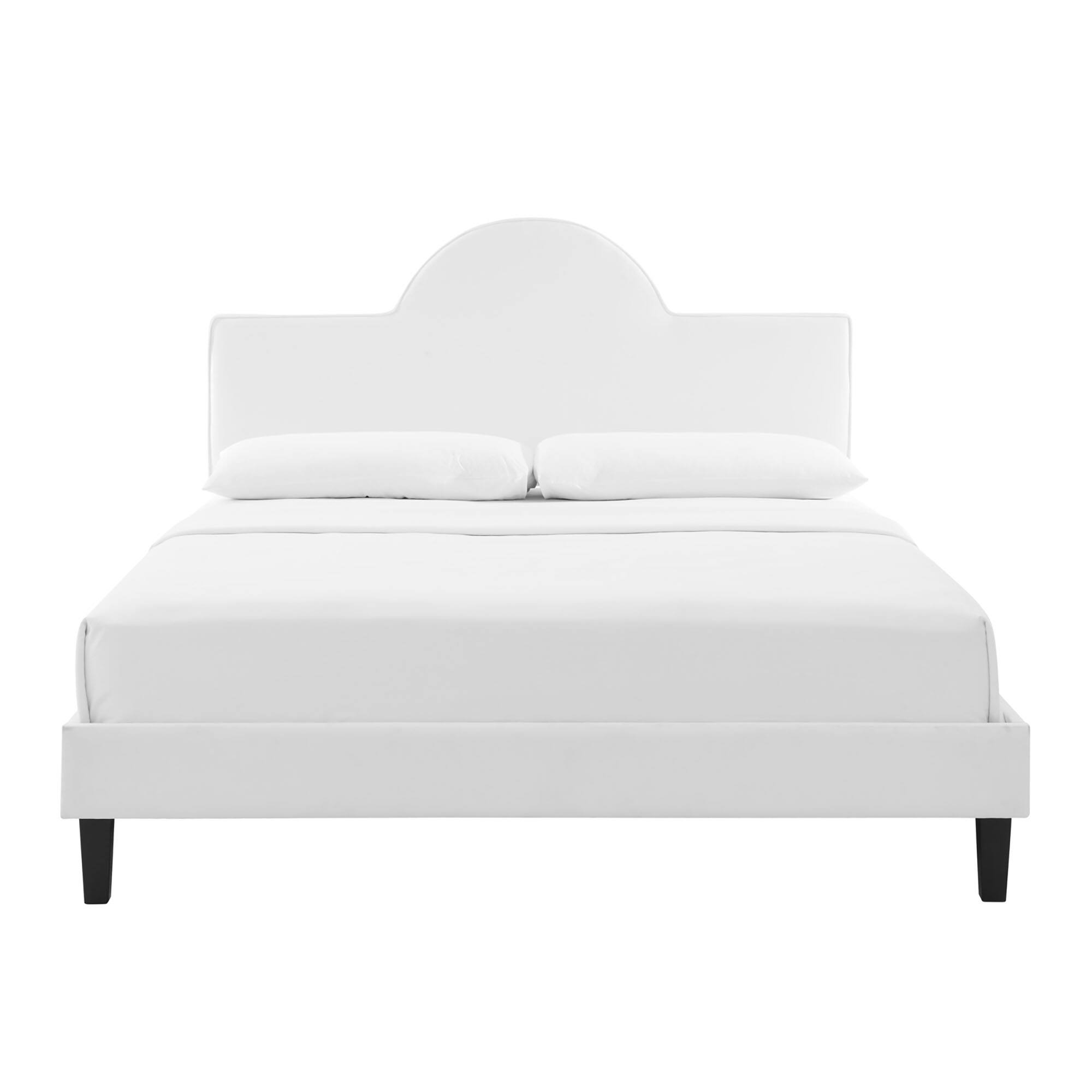 Alt View 8. Modway - Soleil Performance Velvet King Bed - White.