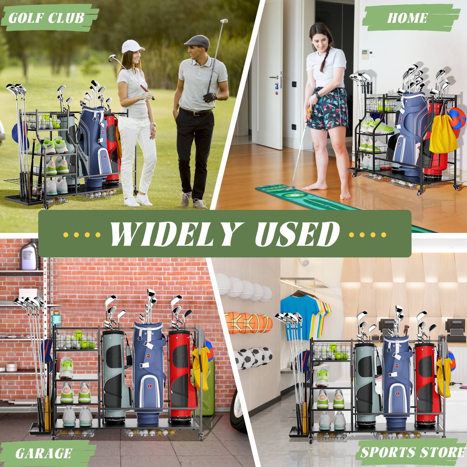 GOLF CLUB  
WIDELY USED  
HOME  
GARAGE  
SPORTS STORE