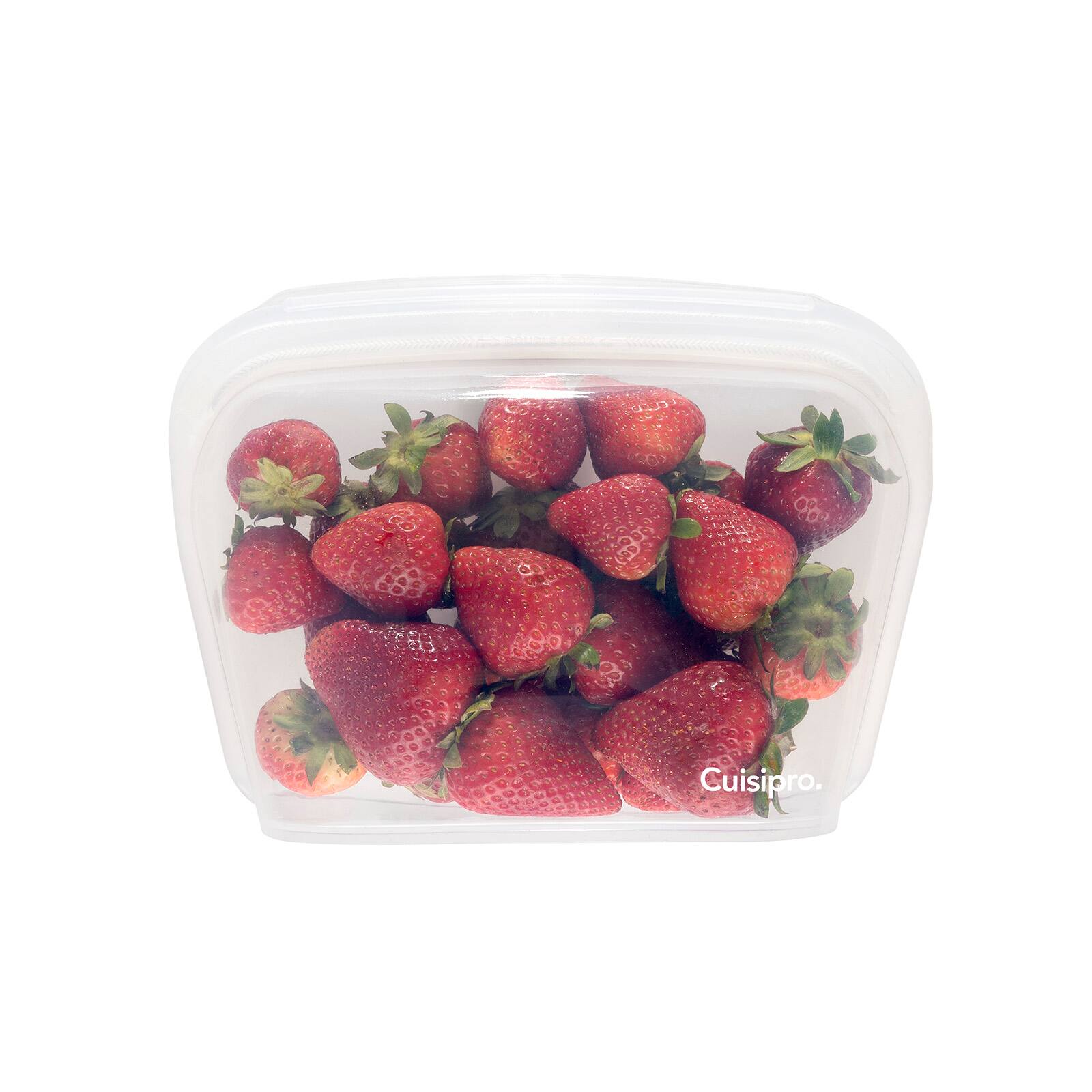 Alt View 5. Cuisipro - Pack-It Silicone Reusable Stand Up Storage Bag, 1300ml/44 oz, Clear - Clear.