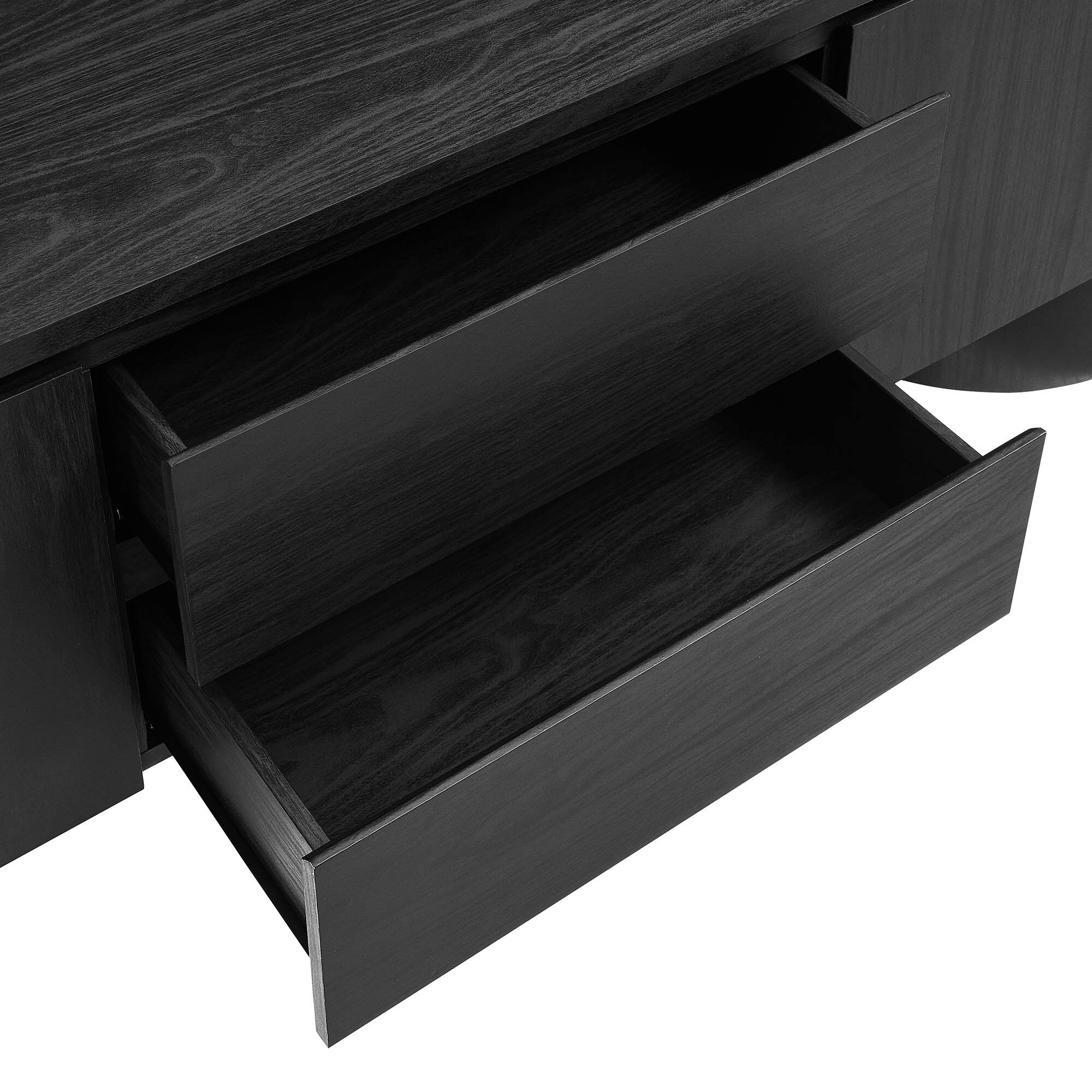 Alt View 6. Modway - Duval 71 Inch Oval TV Cabinet by Modway - Black.