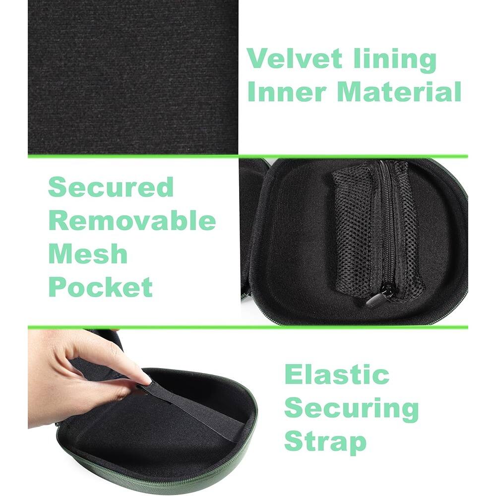 Back. ACJPR - Hard Shell Replacement Case for Over-Ear Bluetooth Headphones with Microphone, Compatible with QC 45/35/35 II.