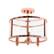 Alt View 18. Lalia Home - 3 Light Semi-flushmount Glass and Metallic Accented - Rose gold.