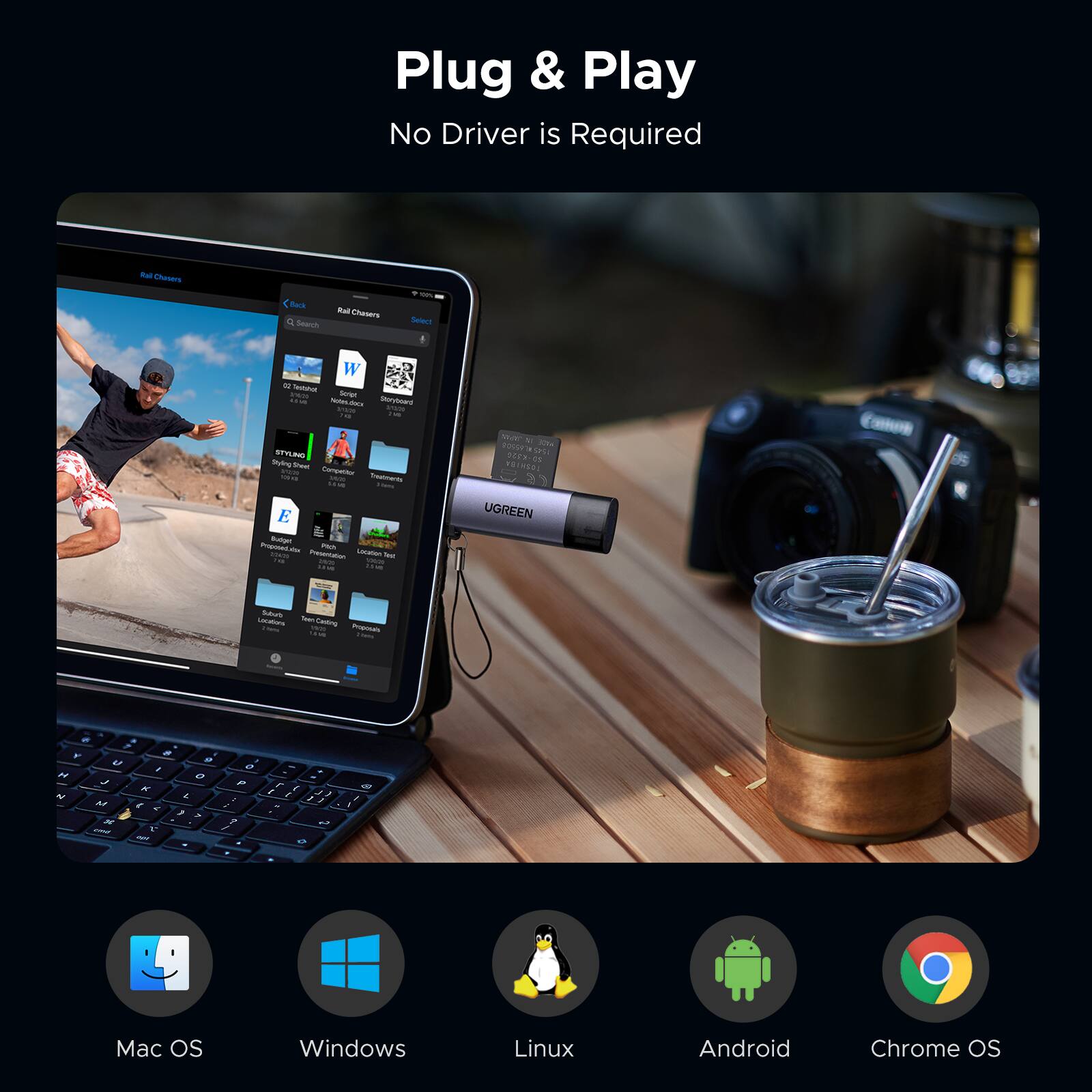 Plug & Play  
No Driver is Required  

Mac OS  
Windows  
Linux  
Android  
Chrome OS