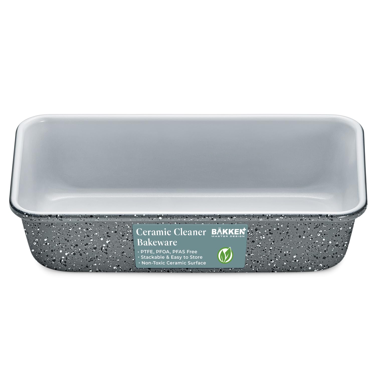 Bakken- Swiss - BAKKENMASTER Premium Loaf Pan 1 lb – Aluminum, Ceramic Non-stick Coating, PTFE & PFOA Free, Even Heat, Non-toxic, 4.7" x - Marble
