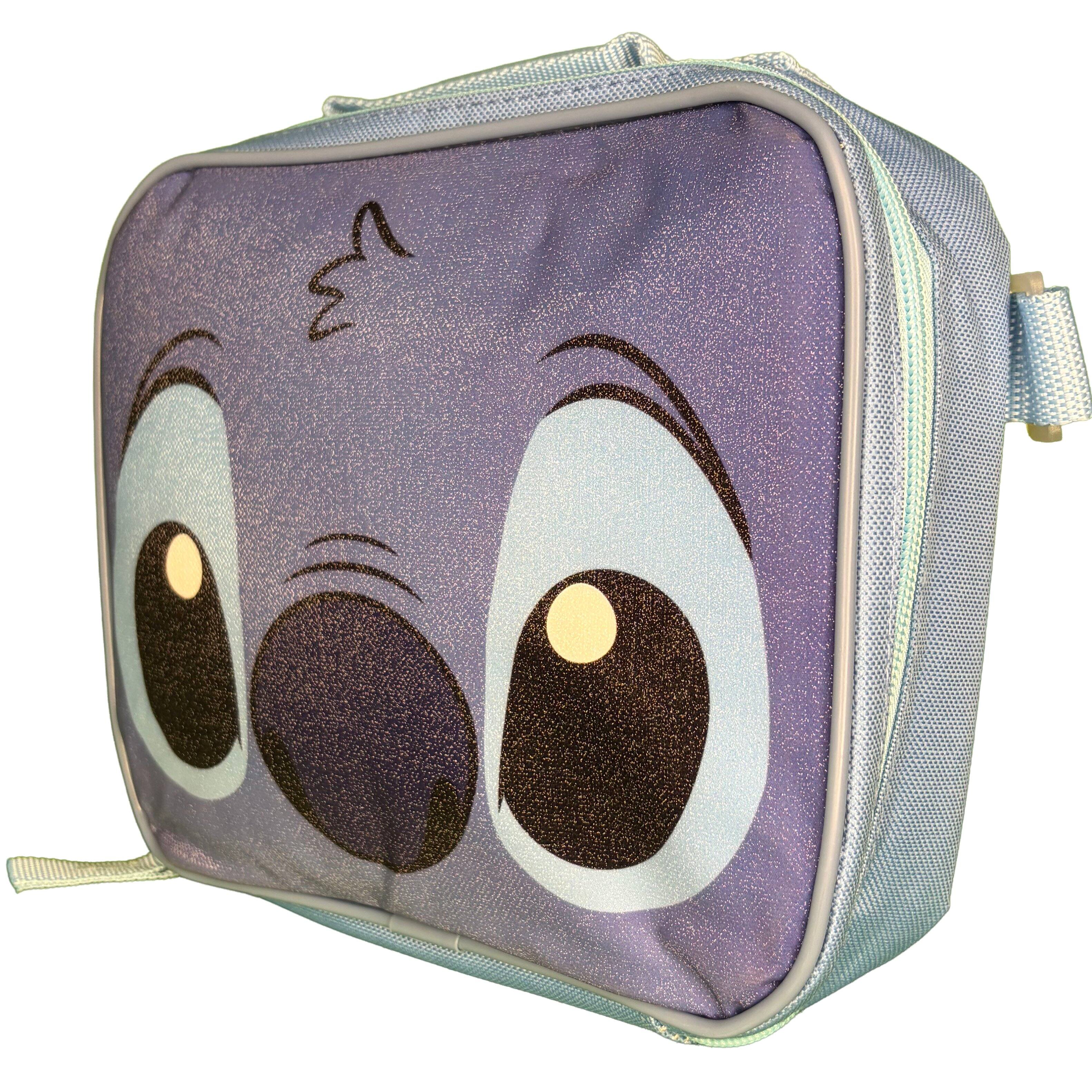 Alt View 6. Disney - Disney Stitch 16" Shoulder Backpack for School with Rectangular Lunch Bag - Blue.