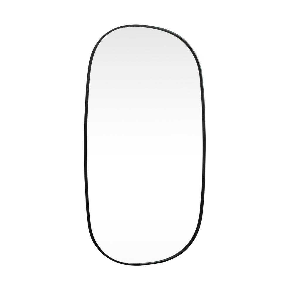Alt View 1. Elegant Decor - Metal Frame Oval Mirror 36x60 Inch in Black - Black.