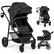 Front. Costway - Costway 2 in 1 Foldable Baby Stroller Kids Travel Newborn Infant Buggy Pushchair 22 lbs - Black.