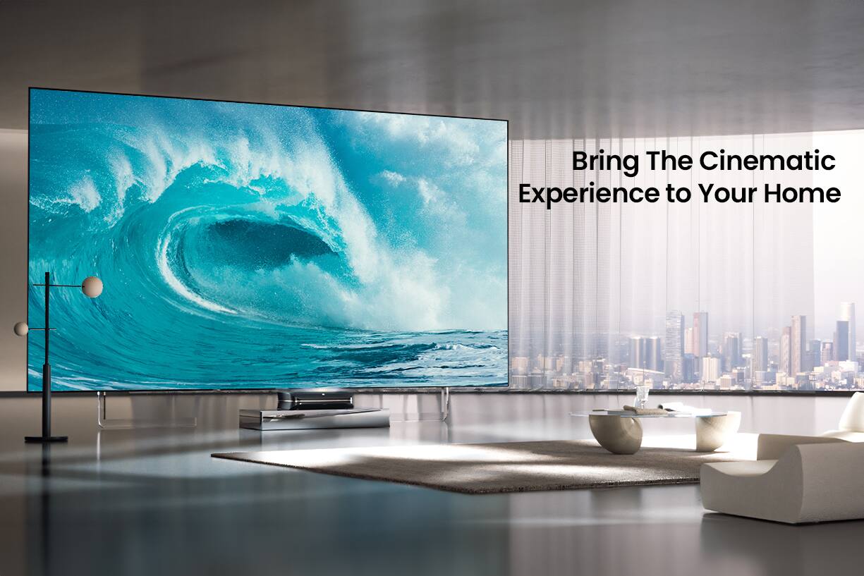 Bring the cinematic experience to your home with our large screen TV.