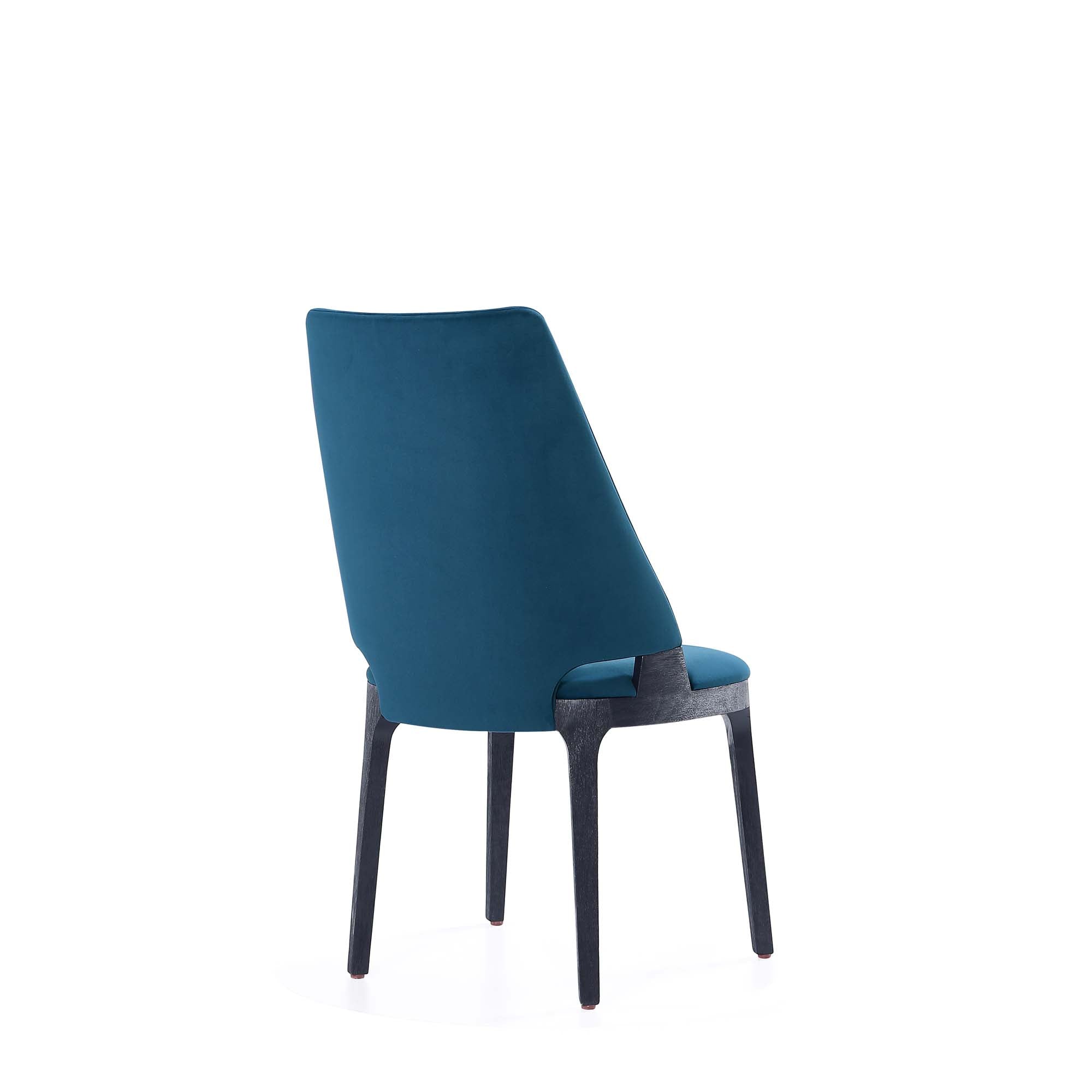 Alt View 3. Manhattan Comfort - Kara Modern Wood Upholstered Dining Chair - Set of 2 - Blue.