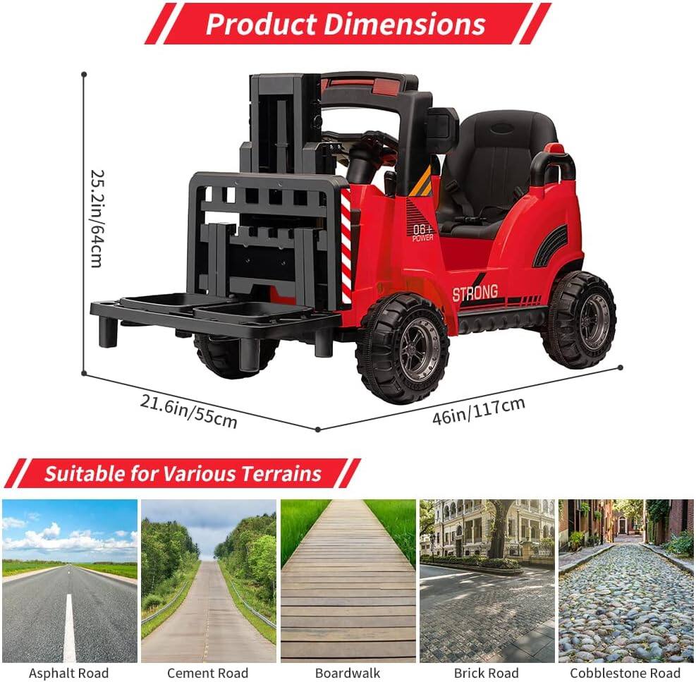 Product Dimensions  
25.2in/64cm  
21.6in/55cm  
46in/117cm  

Suitable for Various Terrains  
Asphalt Road  
Cement Road  
Boardwalk  
Brick Road  
Cobblestone Road