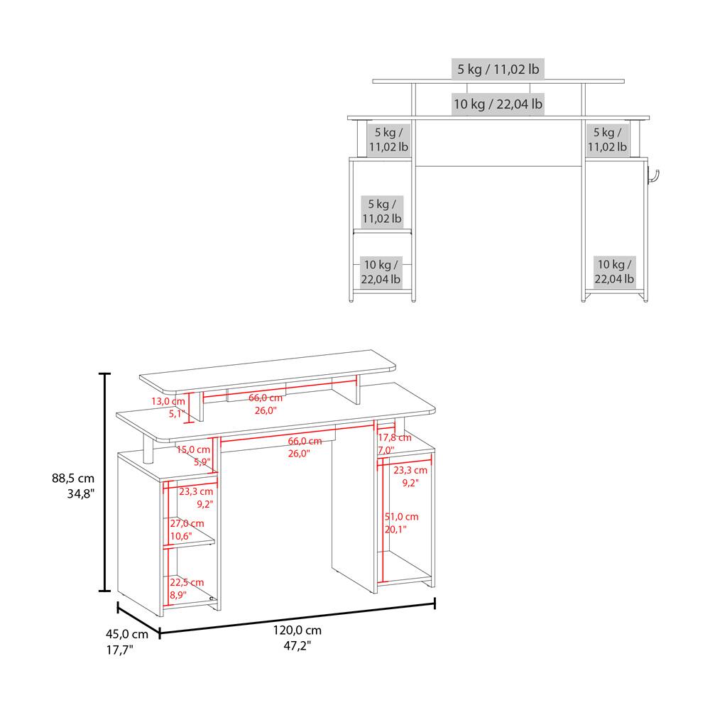 5 kg / 11.02 lb  
10 kg / 22.04 lb  

5 kg / 11.02 lb  
10 kg / 22.04 lb  

5 kg / 11.02 lb  
10 kg / 22.04 lb  

Dimensions:  
- 88.5 cm / 34.8"  
- 120.0 cm / 47.2"  
- 45.0 cm / 17.7"  
- 13.0 cm / 5.1"  
- 15.0 cm / 5.9"  
- 23.3 cm / 9.2"  
- 27.0 cm / 10.6"  
- 22.5 cm / 8.9"  
- 17.8 cm / 7.0"  
- 23.3 cm / 9.2"  
- 51.0 cm / 20.1"  
- 66.0 cm / 26.0"