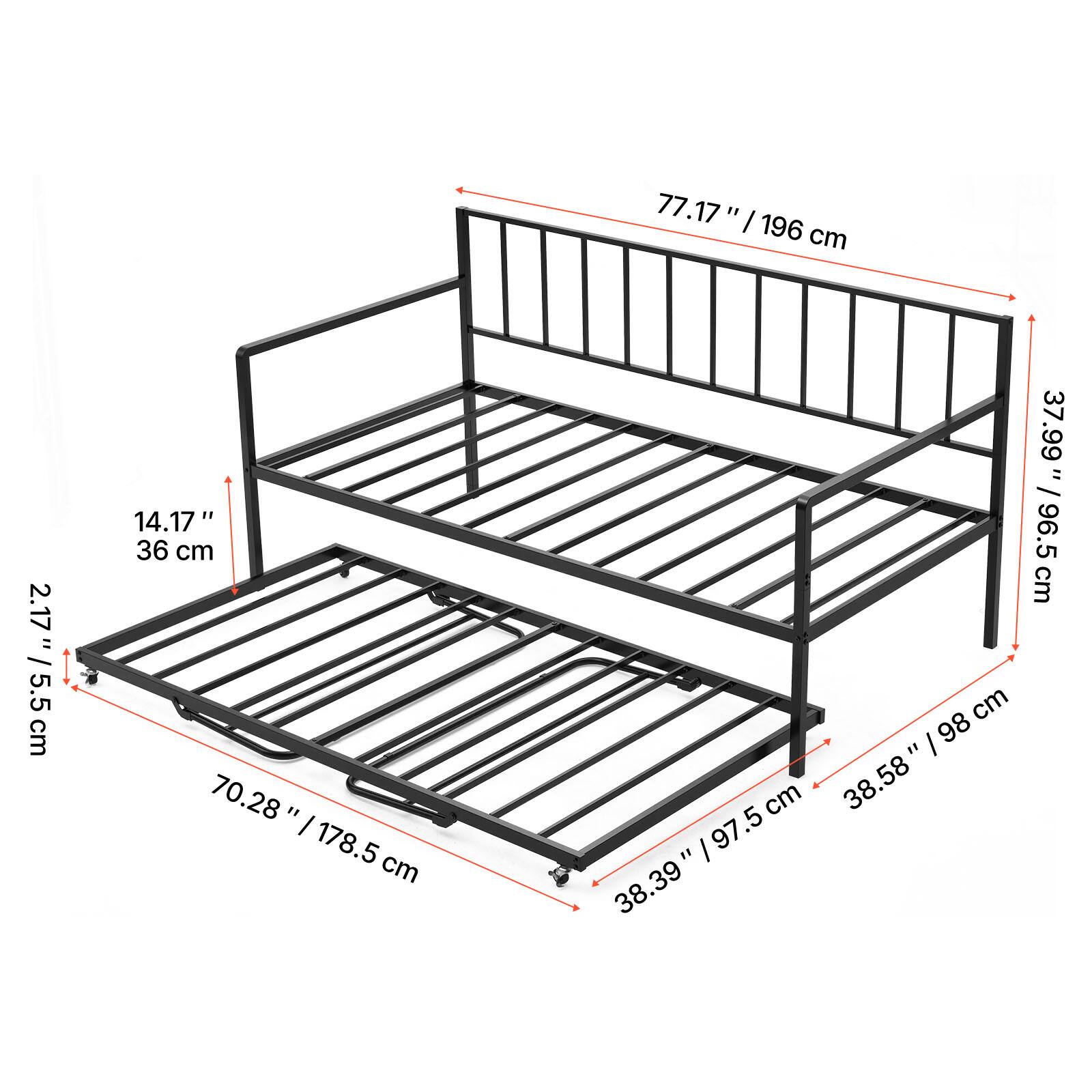 77.17" / 196 cm  
37.99" / 96.5 cm  
70.28" / 178.5 cm  
38.39" / 97.5 cm  
38.58" / 98 cm  
14.17" / 36 cm  
2.17" / 5.5 cm
