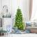 Alt View 13. Costway - 5Ft Pre-lit Artificial Pencil Christmas Tree Hinged Fir PVC Tree /150 LED Lights - Green.