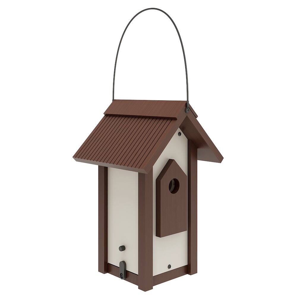 Front. New Age Pet - ECOFLEX Feathered Friends A-Frame Retreat Bird Feeder - Small - RHBAF44-09S.