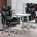 Back. Brick Attic - 500LBS Big & Tall Office Chair, Leather Gaming Chair with Footrest, Adjustable Height & Lumbar Support - Black - Black.