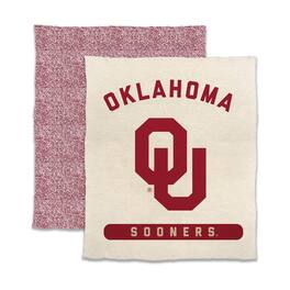 Logo Brands - Oklahoma Sooners 50- x 60- Luxe Dreams Throw Blanket - Oatmeal