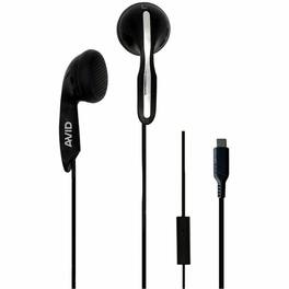 Avid - AE-1M Earset - Stereo - USB Type C - Wired - 32 Ohm - 20 Hz to 20 kHz - Earbud - Binaural - In-ear - 5 ft Cable - Black