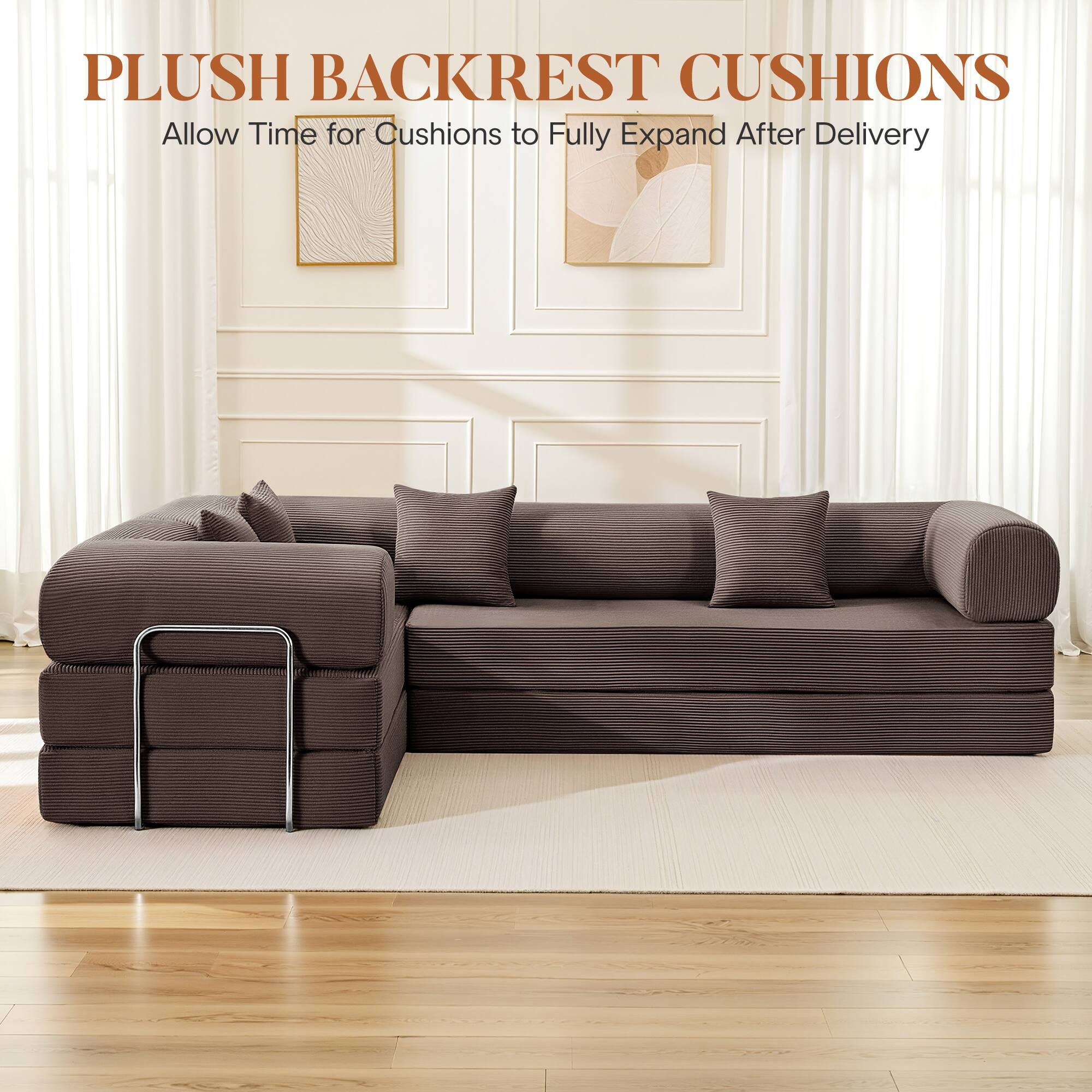 PLUSH BACKREST CUSHIONS  
Allow Time for Cushions to Fully Expand After Delivery