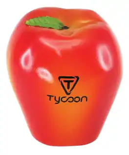 Tycoon Percussion - Apple Fruit Shaker, Realistic Plastic Apple-Shaped Handheld Percussion Instrument