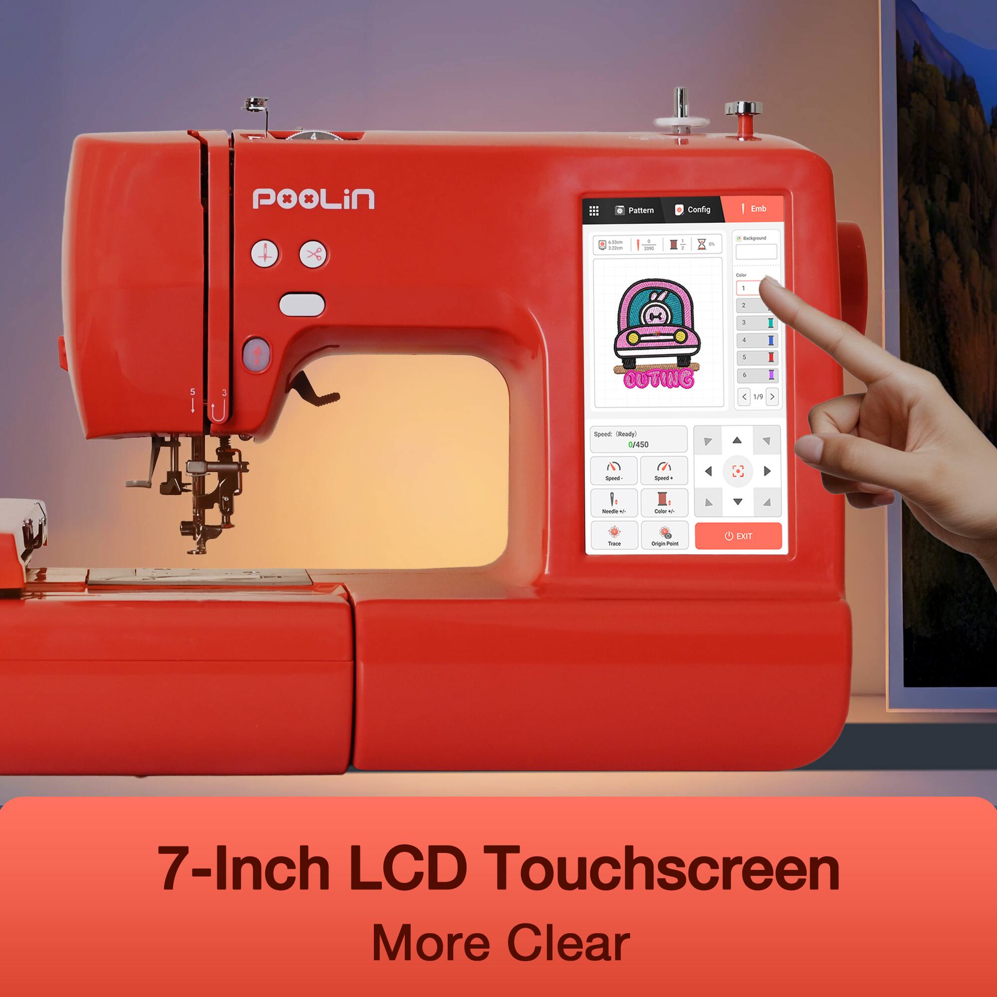 POOLin - d Puters - Confg | Lma - | d I + a . - - . + 1 OUTING - - - - I I I I -s - nowse Y - i - - - - A - EHIT 7-Inch LCD Touchscreen More Clear