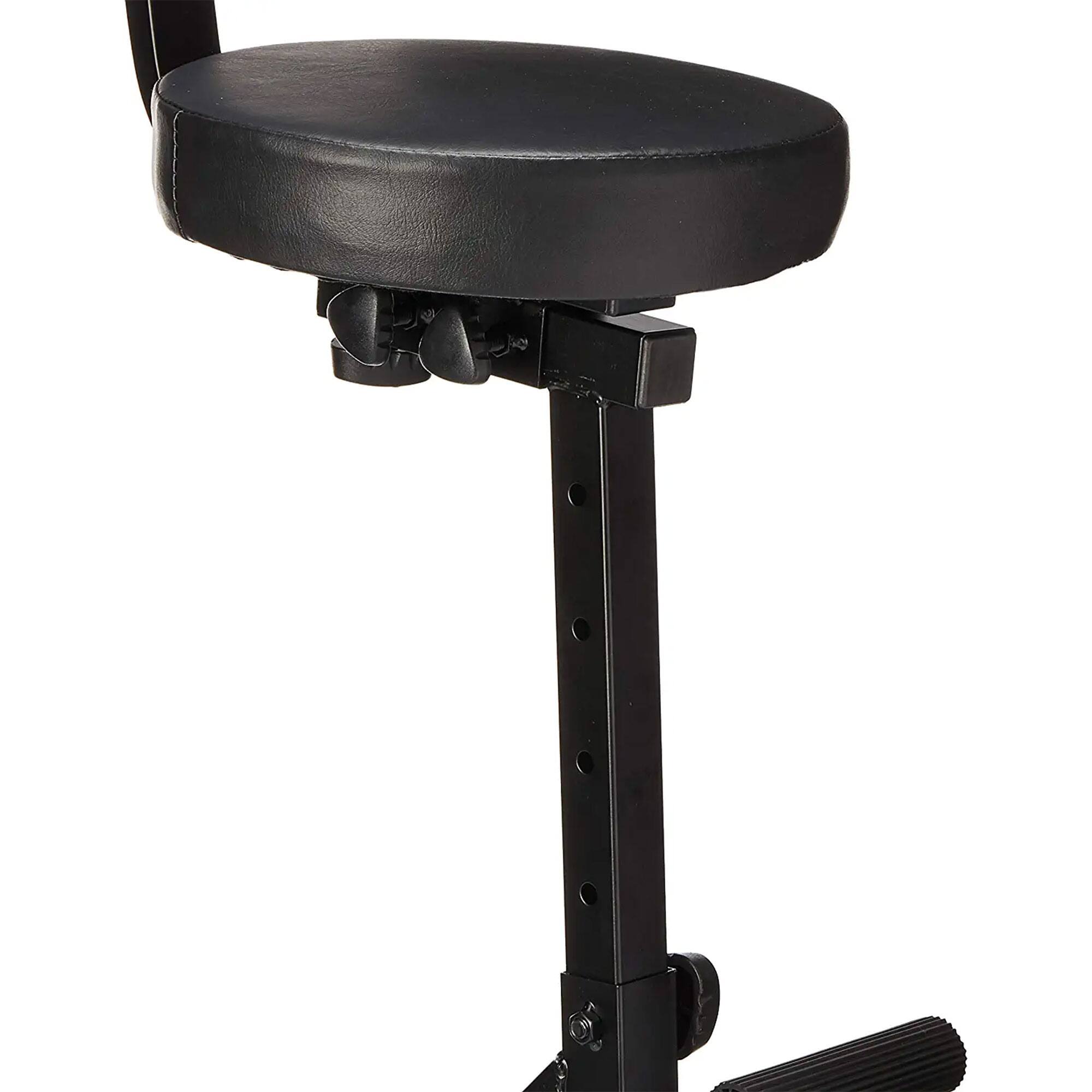 Alt View 2. ODYSSEY - Odyssey DJ Performer Chair Seat Portable Stool w/ Height Adjustable & Back Rest - Black.