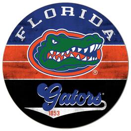 Jardine - Florida Gators 20'' x 20'' Retro Logo Circle Sign - Blue