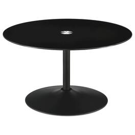 Coaster Co. of America - Ganso Round Metal Coffee Table With Tempered Glass Top - Black
