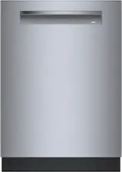 Bosch - 800 Series Top Control Smart Built-In Dishwasher with 3rd Rack and Pocket Handle, 42 dBA - Stainless Steel - Front_Zoom