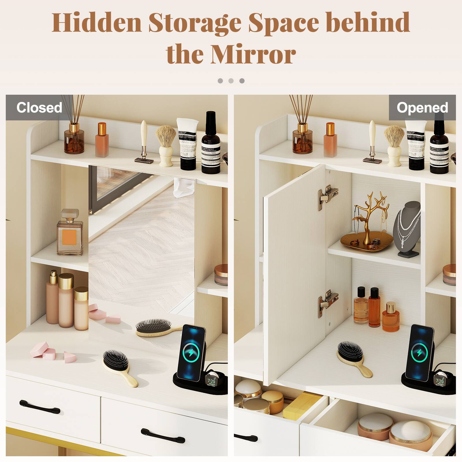 Hidden Storage Space behind the Mirror

Closed

Opened