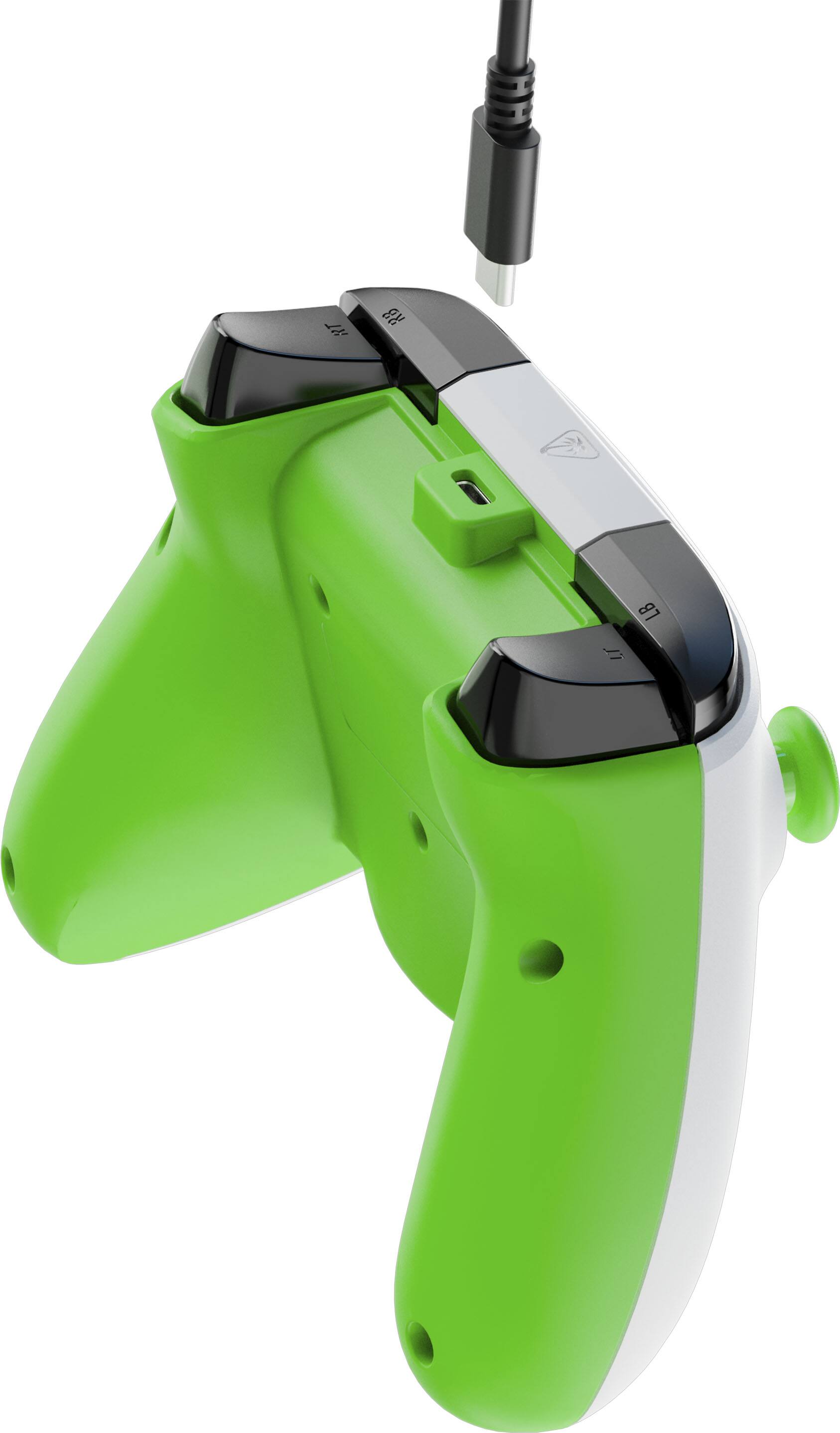 Alt View 6. Turtle Beach - Rematch Core Wired Gaming Controller for Xbox Series X|S, Xbox One & Windows 10/11 PC - White/Green.