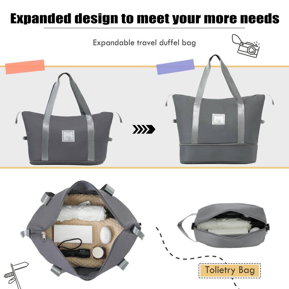 Expanded design to meet your more needs

Expandable travel duffel bag

Toiletry Bag