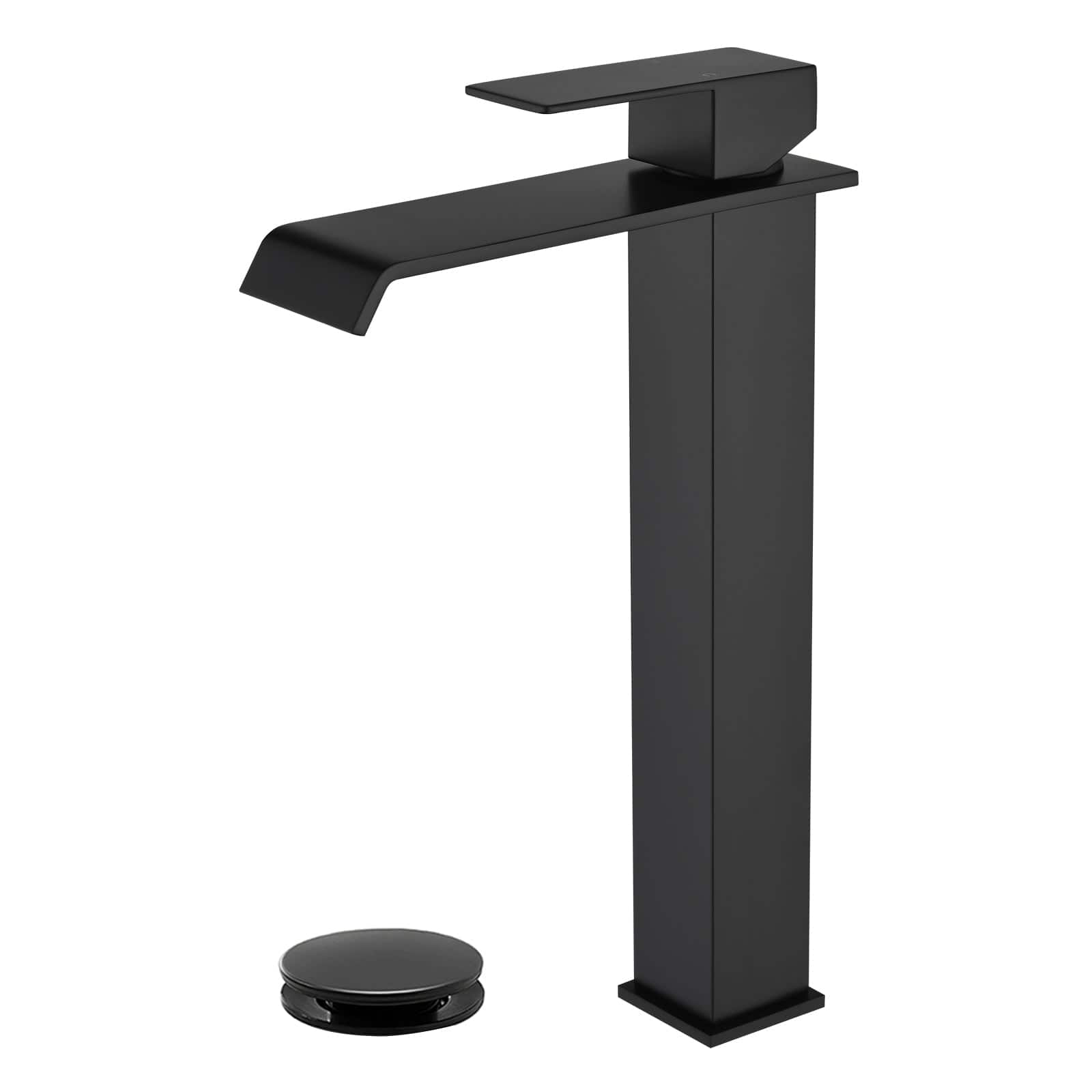 Black Faucet SUS304 Waterfall Spout cUPC Cartridge 60cm Supply Line Pop Up Drain price history on PriceWatchPro