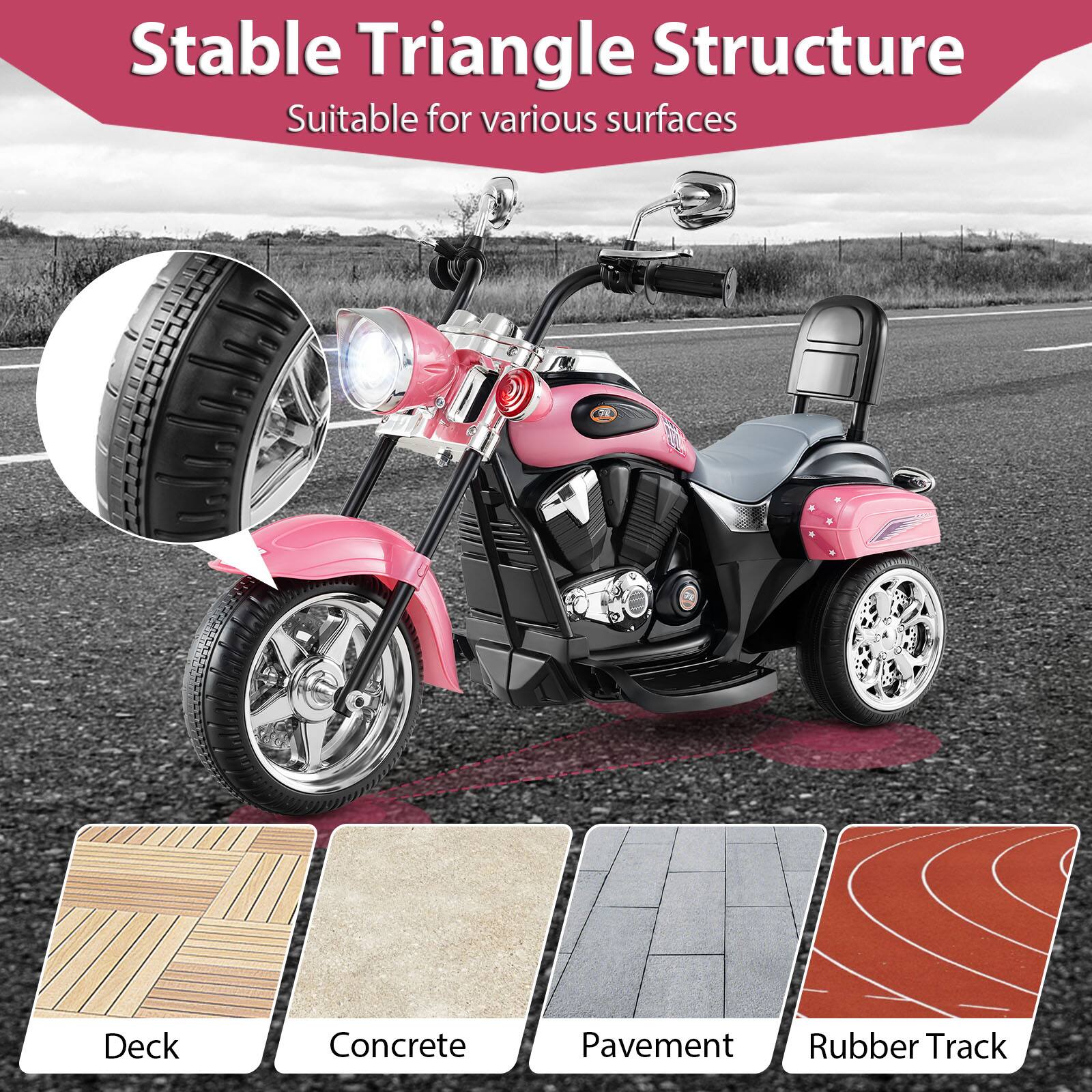 Stable Triangle Structure  
Suitable for various surfaces  

Deck  
Concrete  
Pavement  
Rubber Track