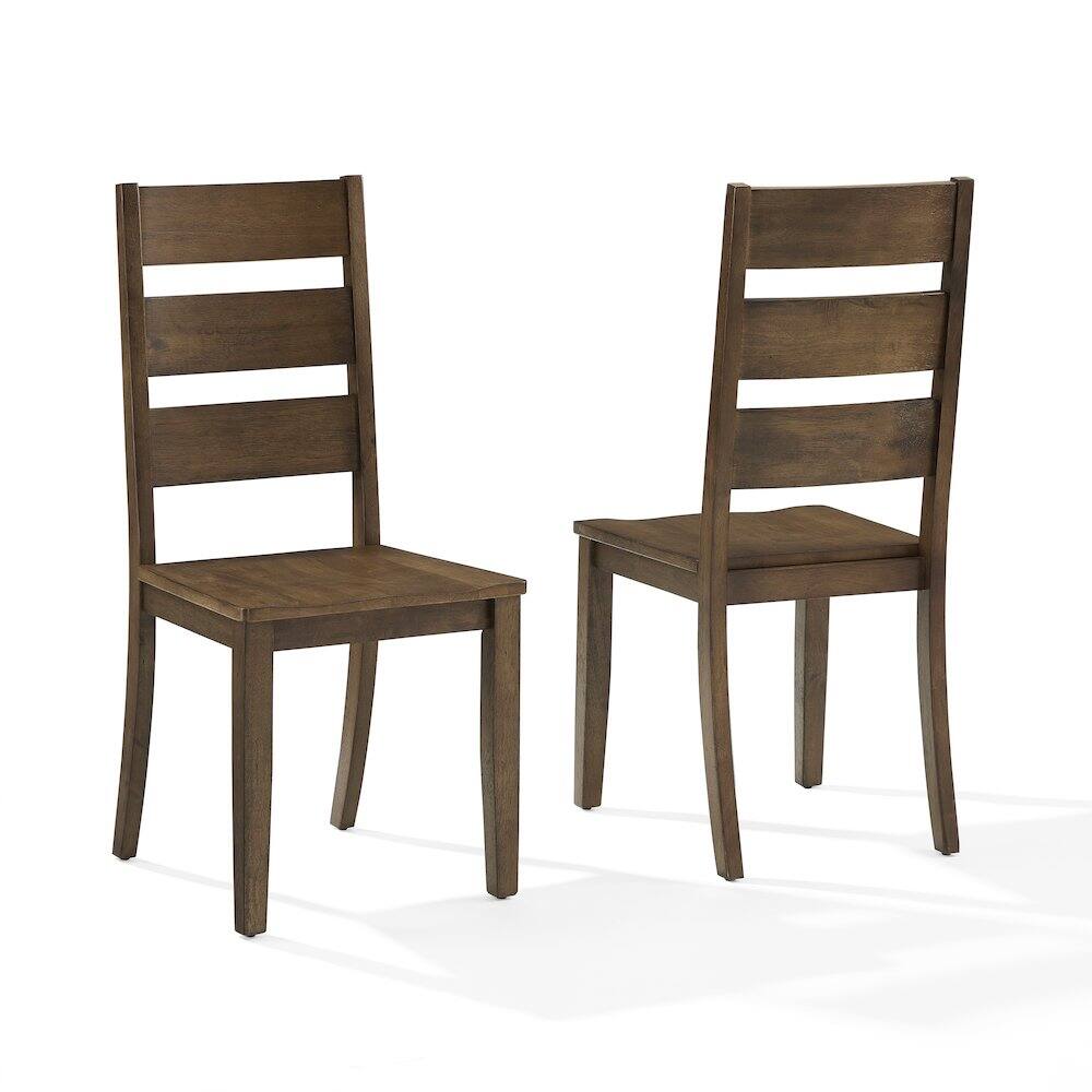 Front. Crosley Furniture - Joanna 2-Piece Ladder-Back Dining Chair Set - Black.