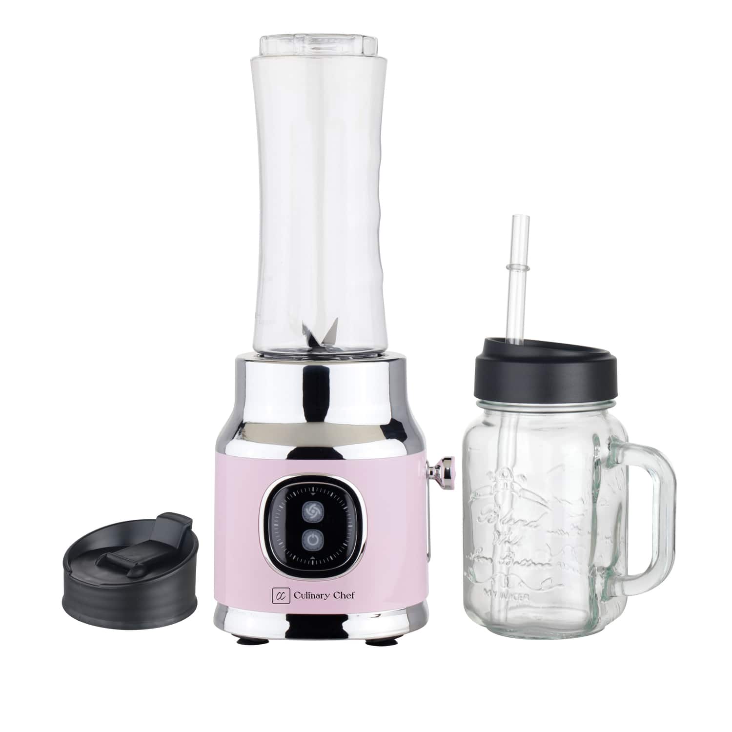Culinary Chef - Ccsmm100-b- 20.3-oz. 2-speed Retro Electric Smoothie Maker - Pink