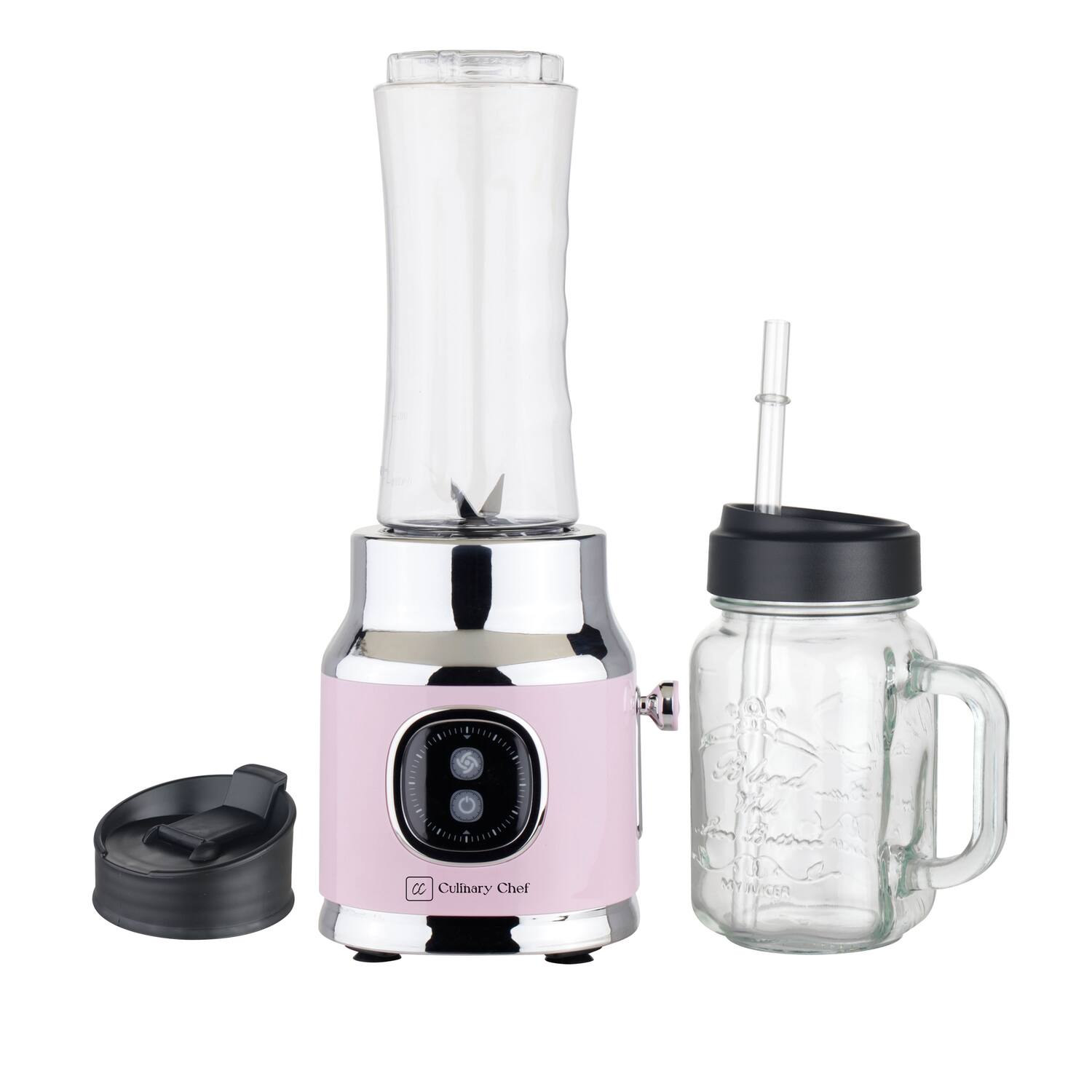 Culinary Chef - Ccsmm100-b- 20.3-oz. 2-speed Retro Electric Smoothie Maker - Pink
