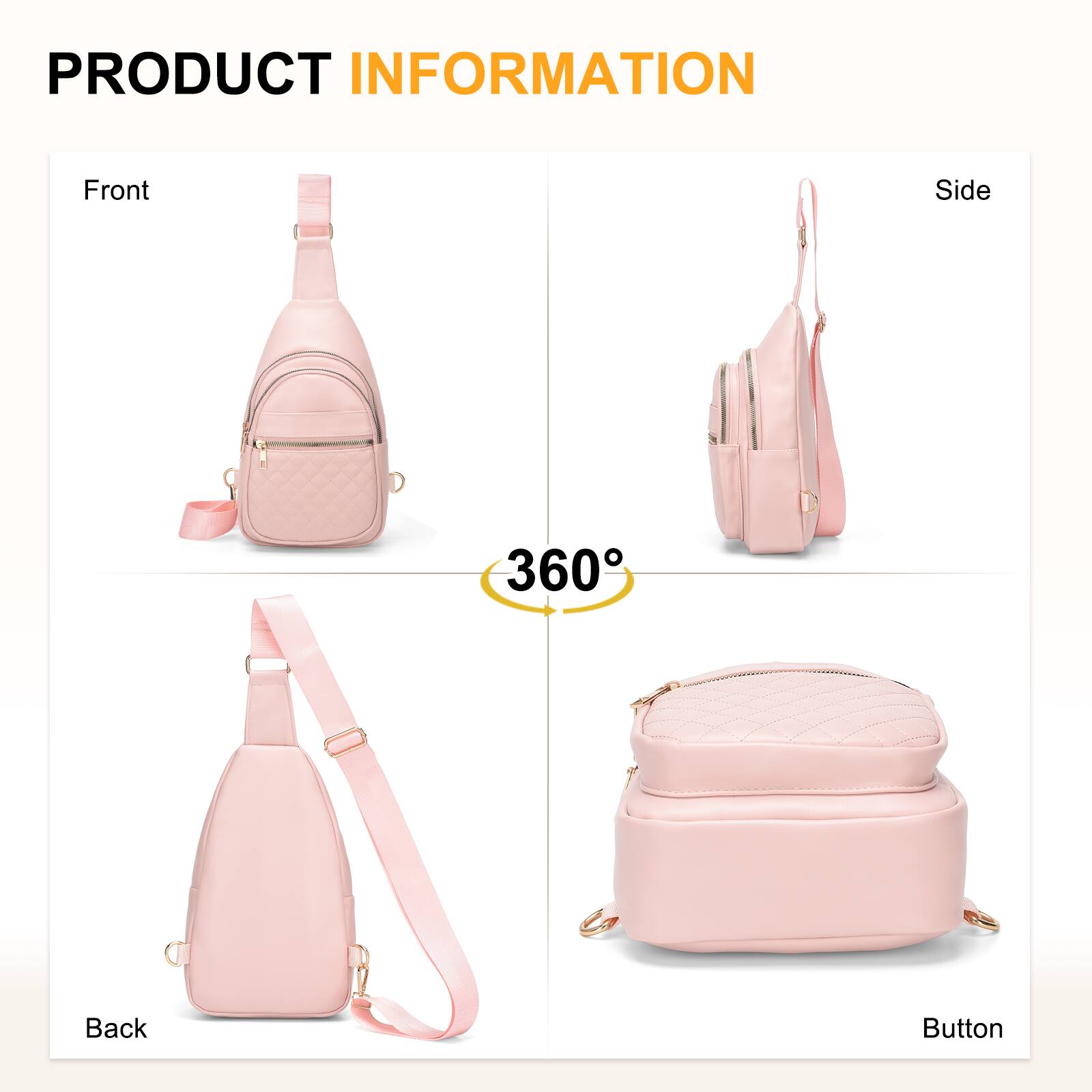 PRODUCT INFORMATION

Front Side 360° Back Button

Front
Side
Back
Button