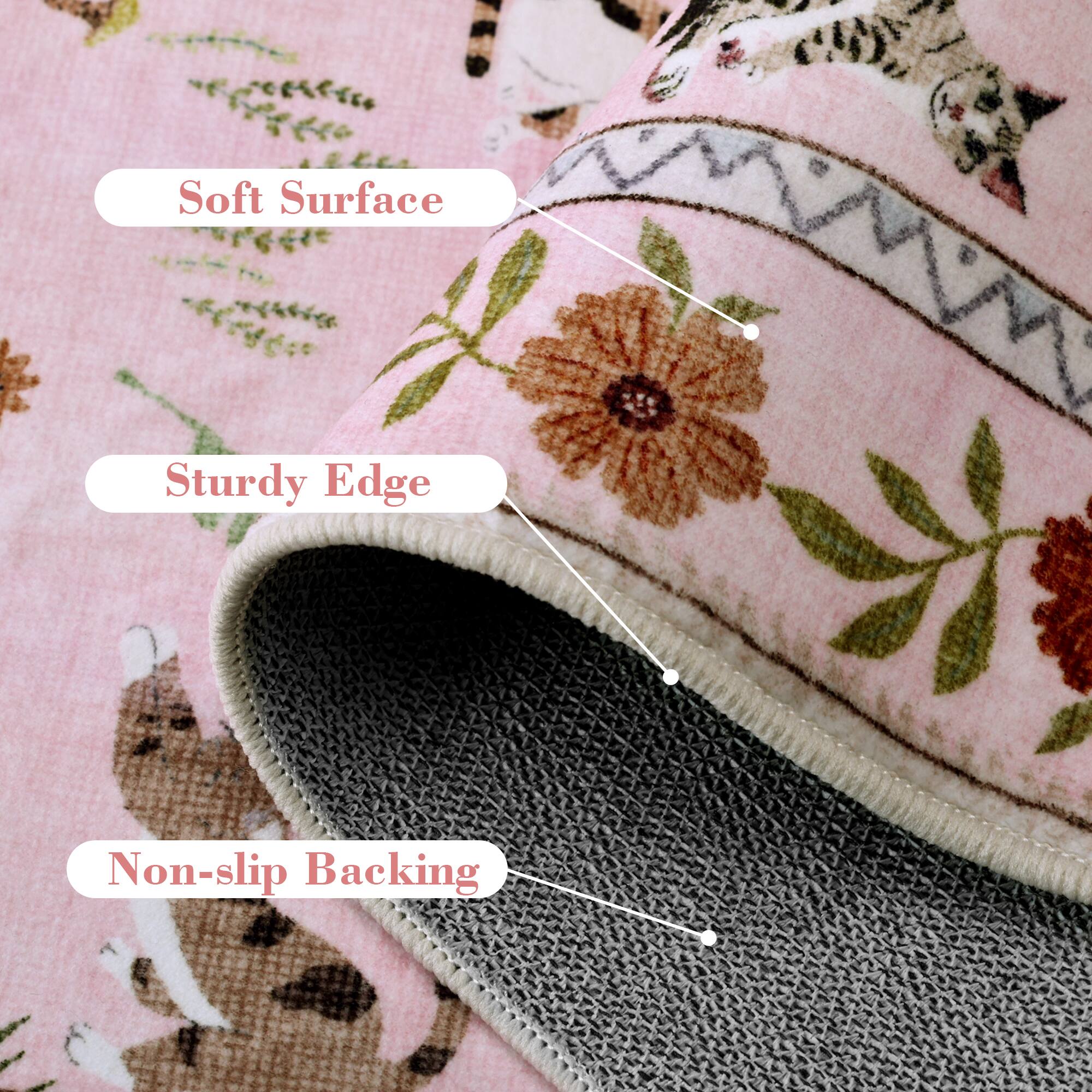 Soft Surface  
Sturdy Edge  
Non-slip Backing