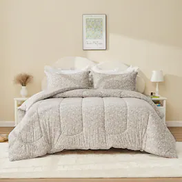 Bestier - Queen Comforter Set for Kids and Teens – 3 Pcs All-Season Bedding with Skin-Friendly Lightweight Quilt & 2 Pillowcases - Cofe