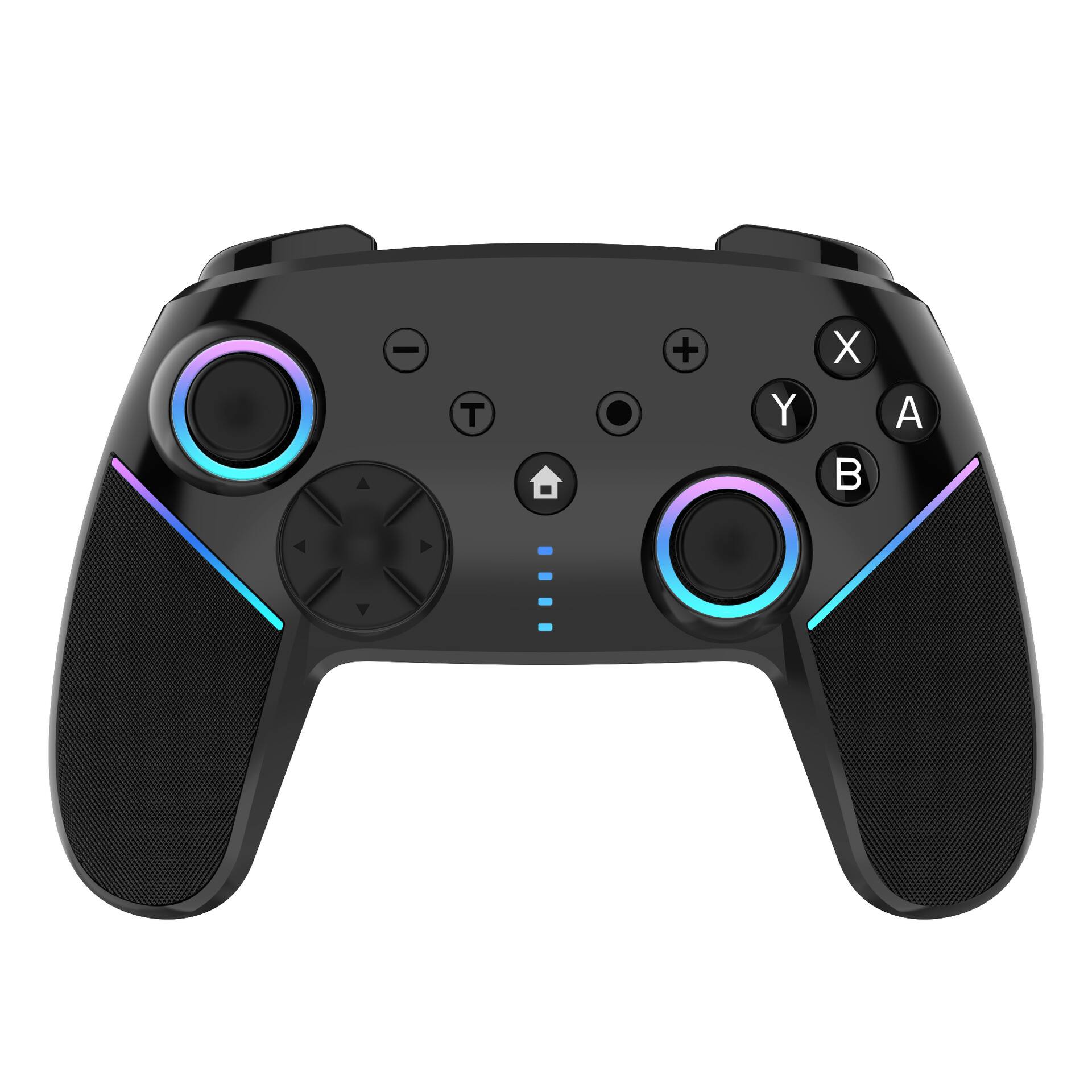 Alt View 4. Cluzine - Portable Wireless Joystick Gamepad for Switch OLED and Switch Console - Black.