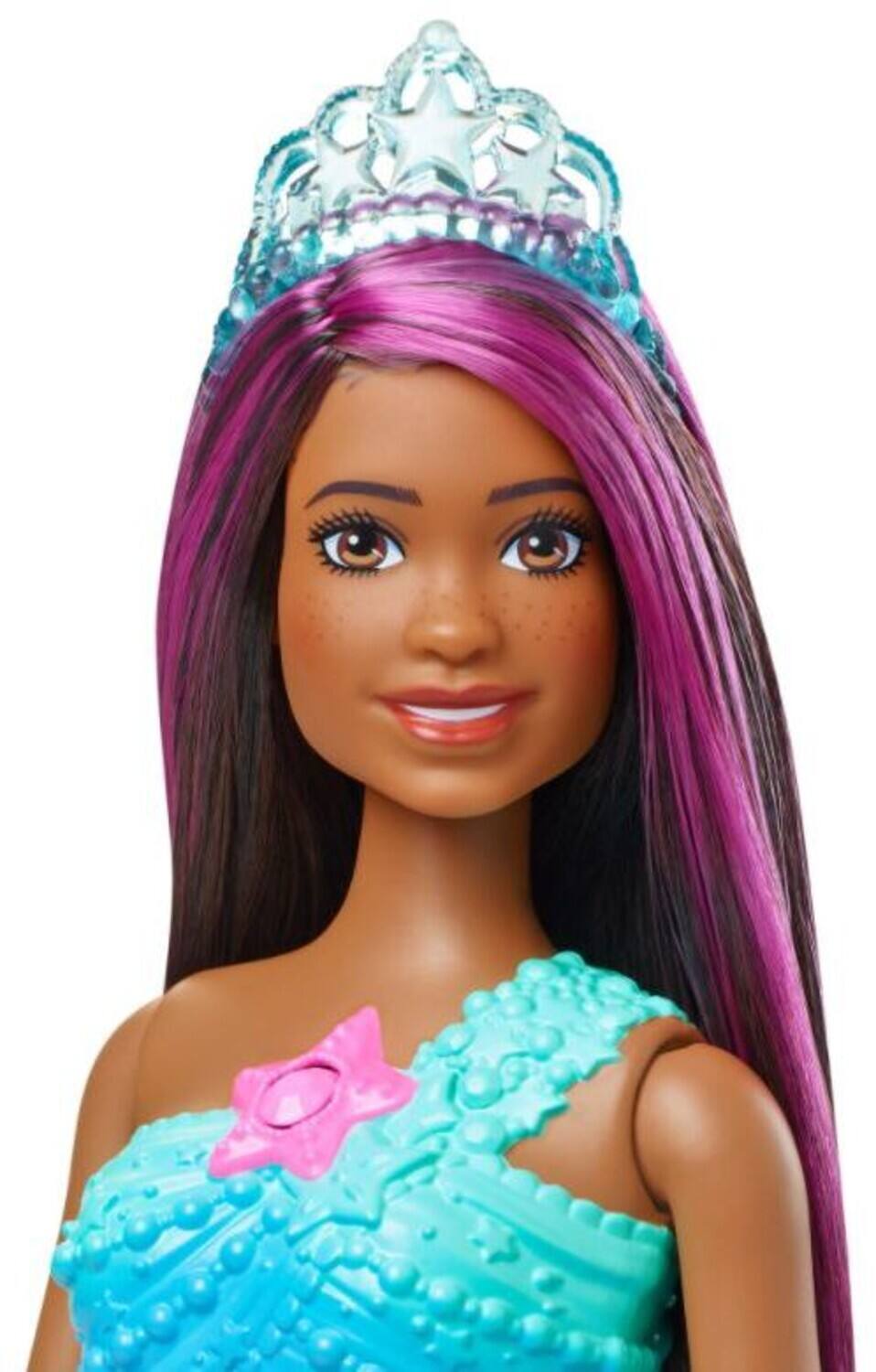 Alt View 1. Mattel - Barbie Barbie Dreamtopia Twinkle Lights Mermaid, Brunette with Purple Streaks   - Collectibles - Multicolor.