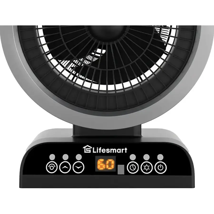 Alt View 24. Lifesmart - 2 in 1 Digital Fan Heater with Oscillation - Black.