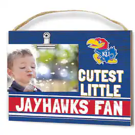 Jardine - Kansas Jayhawks 8'' x 10'' Cutest Little Team Logo Clip Photo Frame - Blue