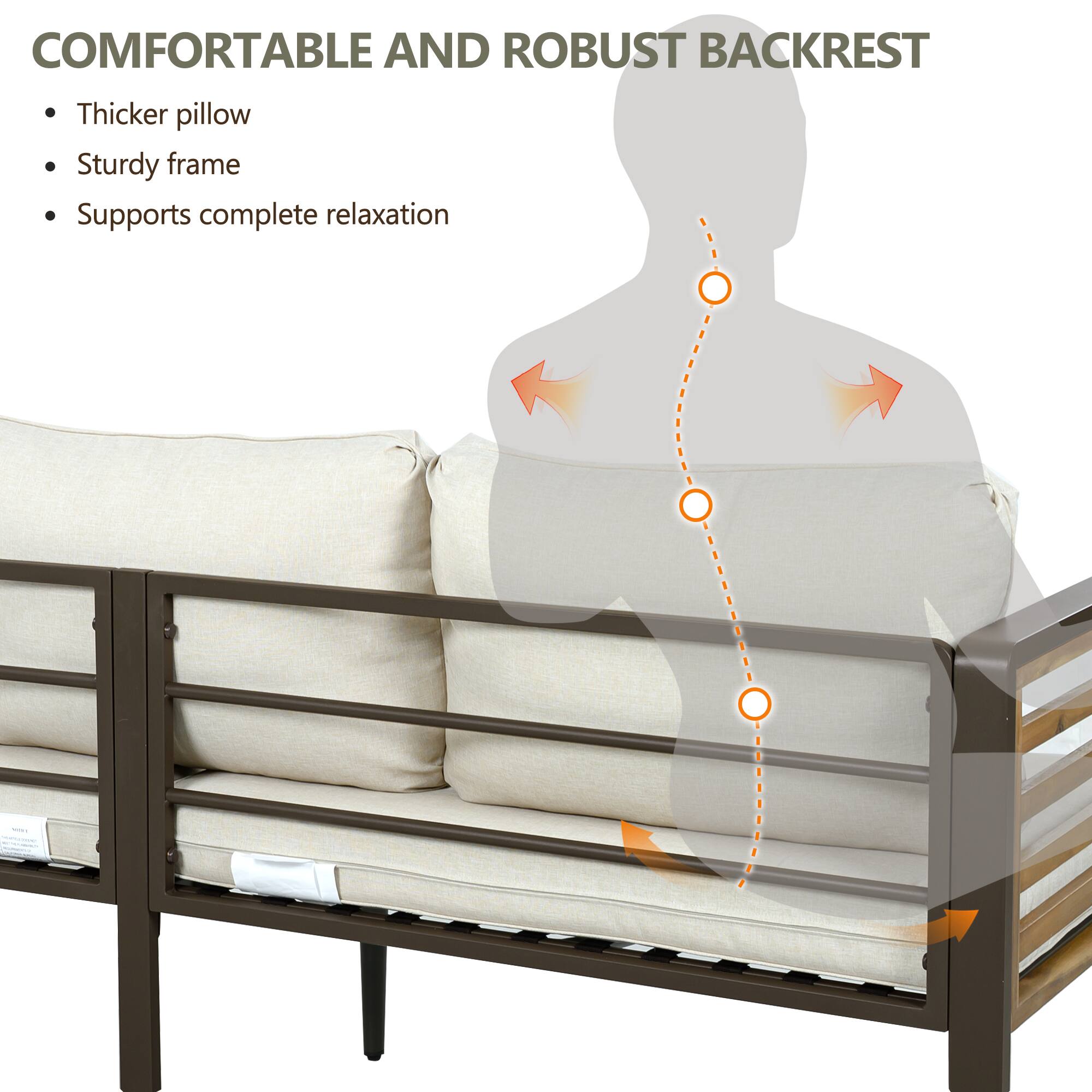 COMFORTABLE AND ROBUST BACKREST

- Thicker pillow
- Sturdy frame
- Supports complete relaxation