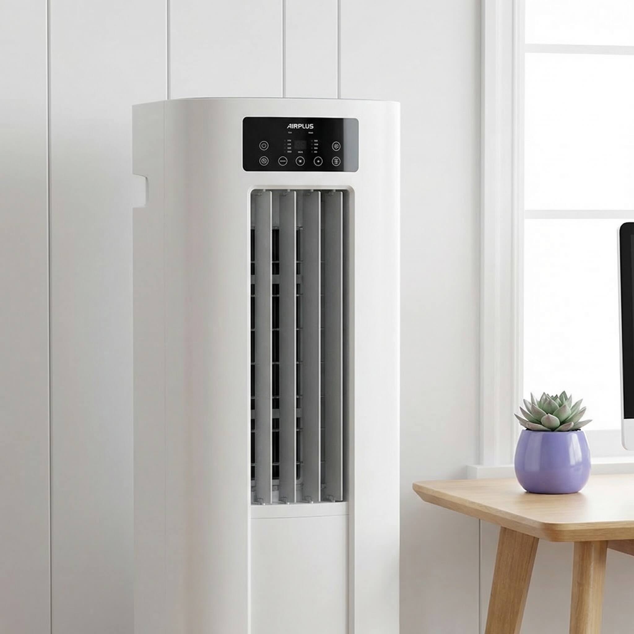 Alt View 2. Airplus - 7500 BTU Portable Air Conditioner Cools 500 Sq. Ft. with Dehumidifier, Remote and Large Air Outlet - White.