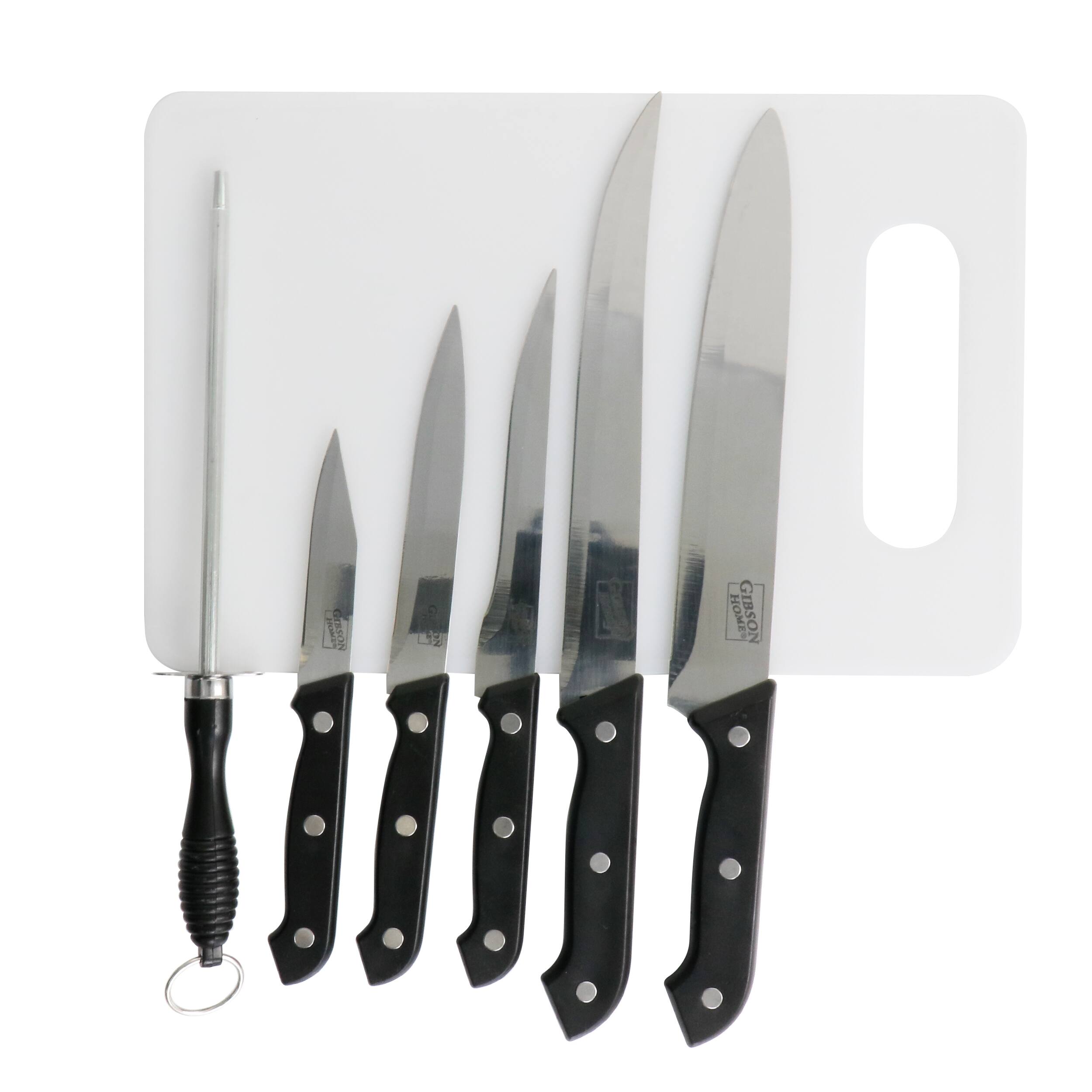 Gibson - 7pc Canterbury Stainless Steel Cutlery Set - Black and White