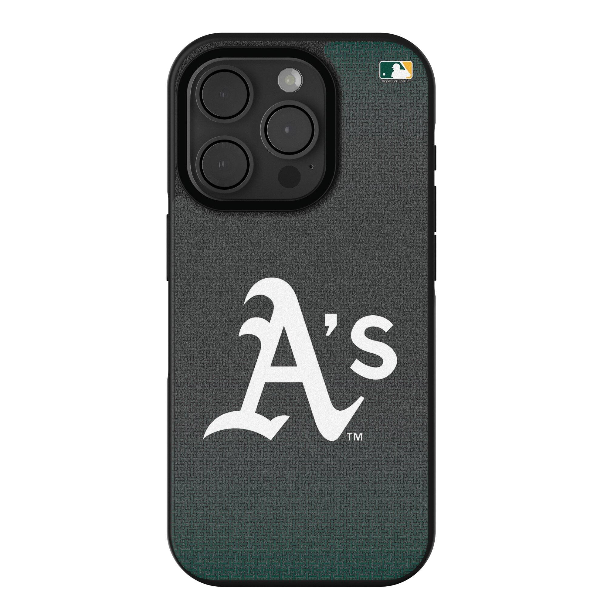 Keyscaper - MLB - Athletics Linen Logo iPhone Bump Case - 16 - Black price history on PriceWatchPro