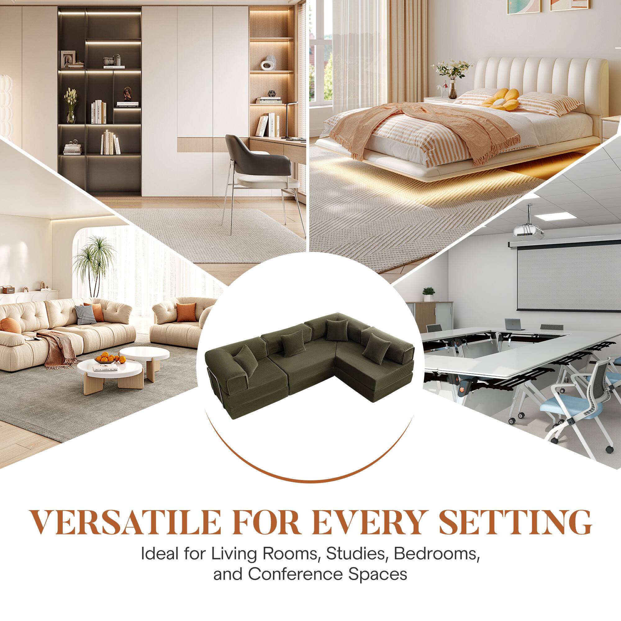 VERSATILE FOR EVERY SETTING  
Ideal for Living Rooms, Studies, Bedrooms, and Conference Spaces