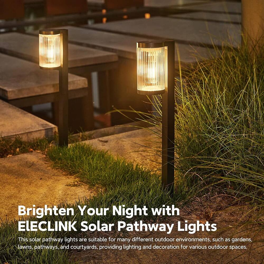 Brighten Your Night with ELECLINK Solar Pathway Lights

This solar pathway lights are suitable for many different outdoor environments, such as gardens, lawns, pathways, and courtyards, providing lighting and decoration for various outdoor spaces.